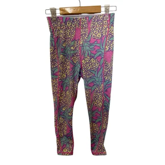 Ivory Ella Pineapple Print fold Over Waistband Capri Leggings Women/Juniors  XS - Picture 3 of 9